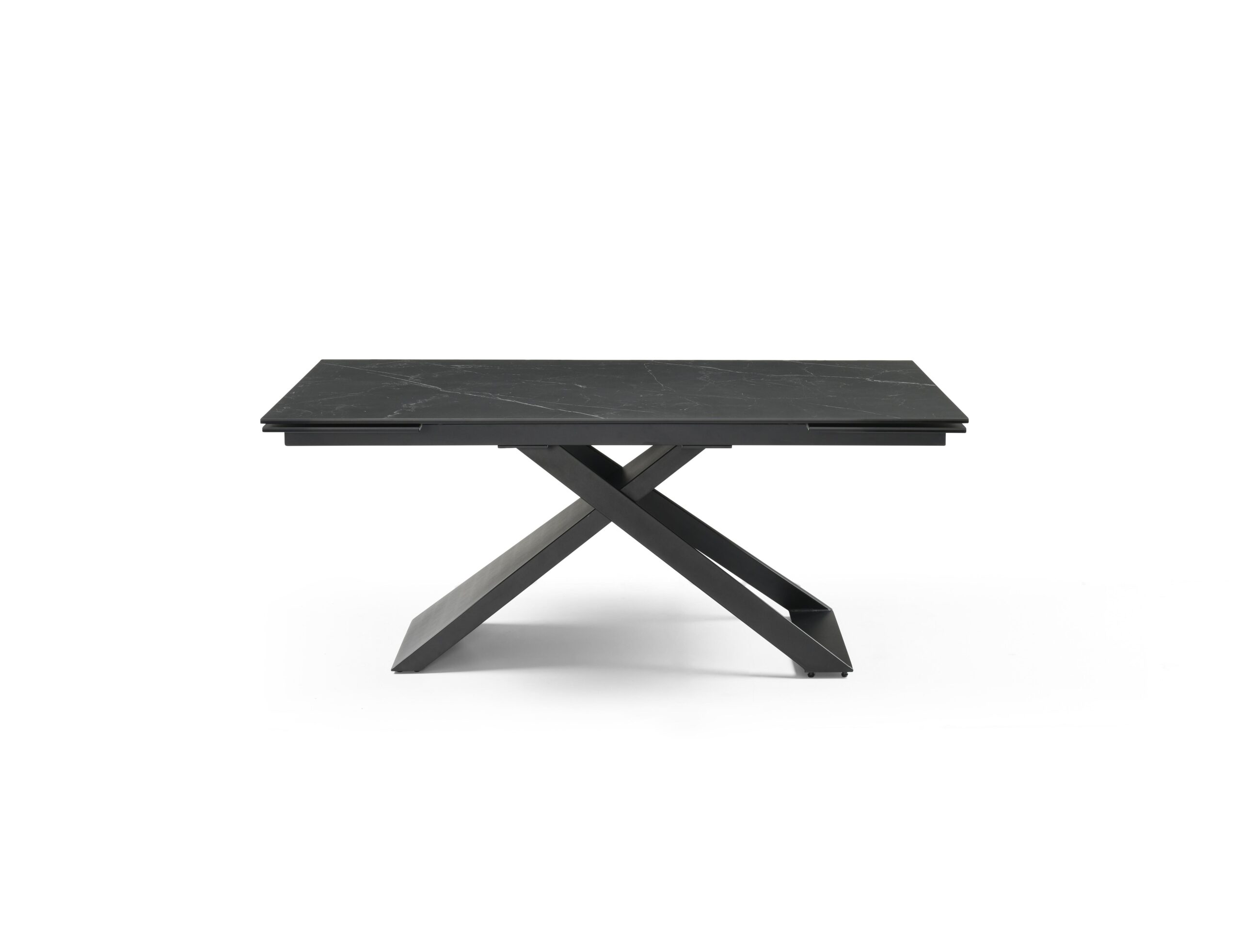 Table à manger extensible en céramique - Effet marbre noir – Image 4