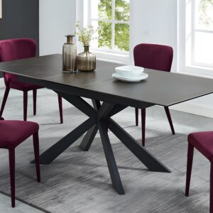 Table à manger extensible en céramique - Anthracite